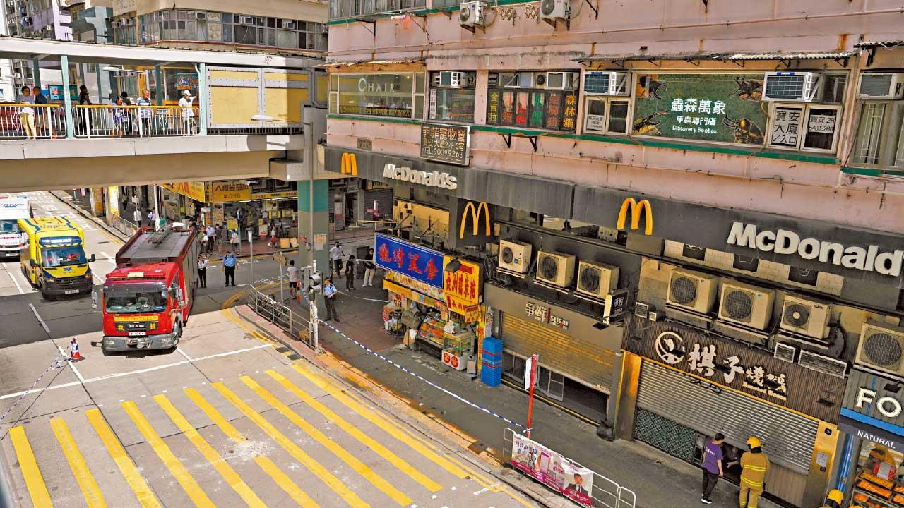 旺角道寶安大廈石屎脫落