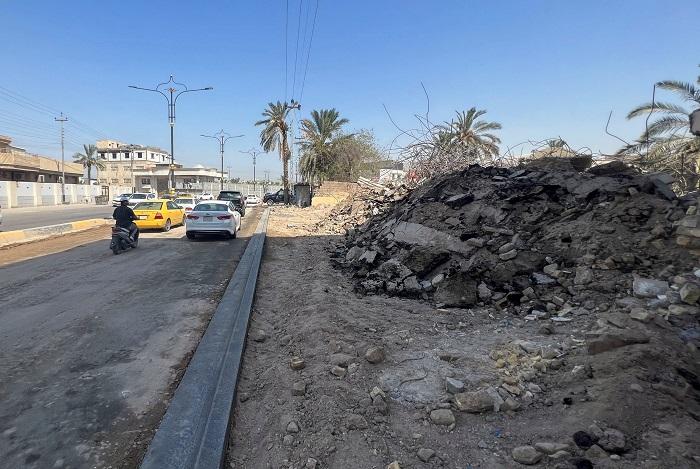 伊拉克巴士拉一個300年歷史的清真建築被拆毀。(路透社)