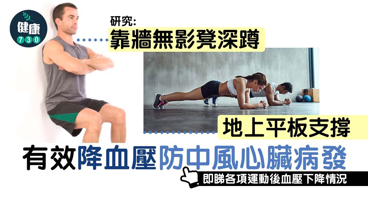 降血壓｜研究：靠牆無影凳深蹲地上平板支撐有效降血壓防中風心臟病發| am730 | am730