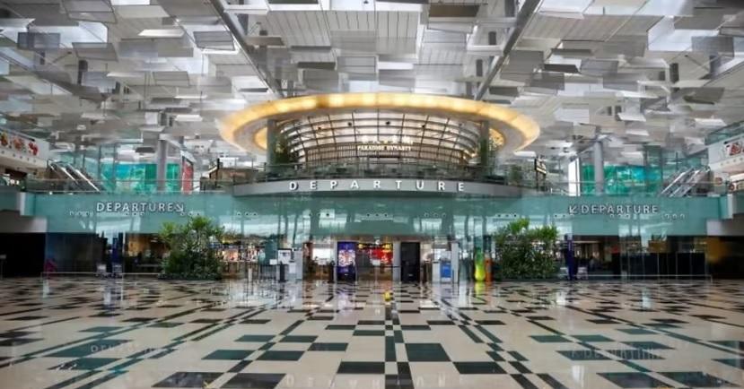 新加坡樟宜機場離境大堂。(資料圖片)