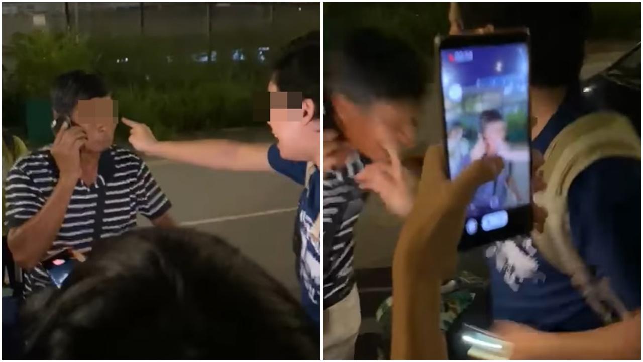 打鼓嶺違泊私家車阻巴士迷影相引爭執，司機遭罵咬傷巴士迷手指。(巴士迷俱樂部@FB)