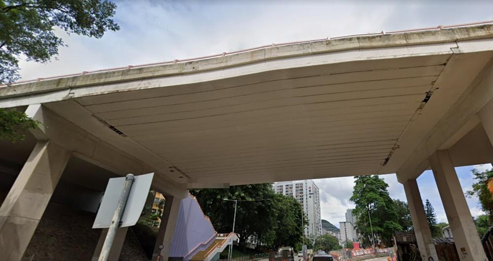 八旬翁新清水灣道跳橋倒斃路中。(Google Map)