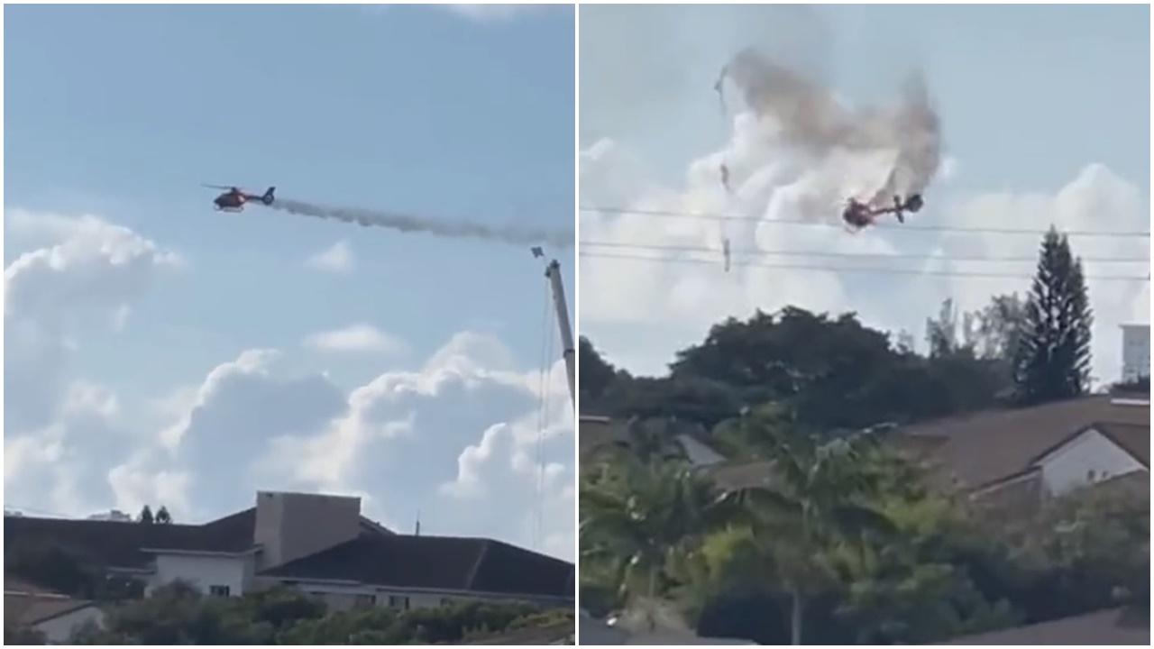 美國佛州消防直升機撞民宅，釀2死4傷。(X)