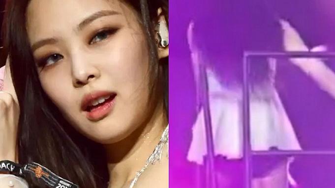 Jennie@BLACKPINK升降台欄杆傾斜險墜地