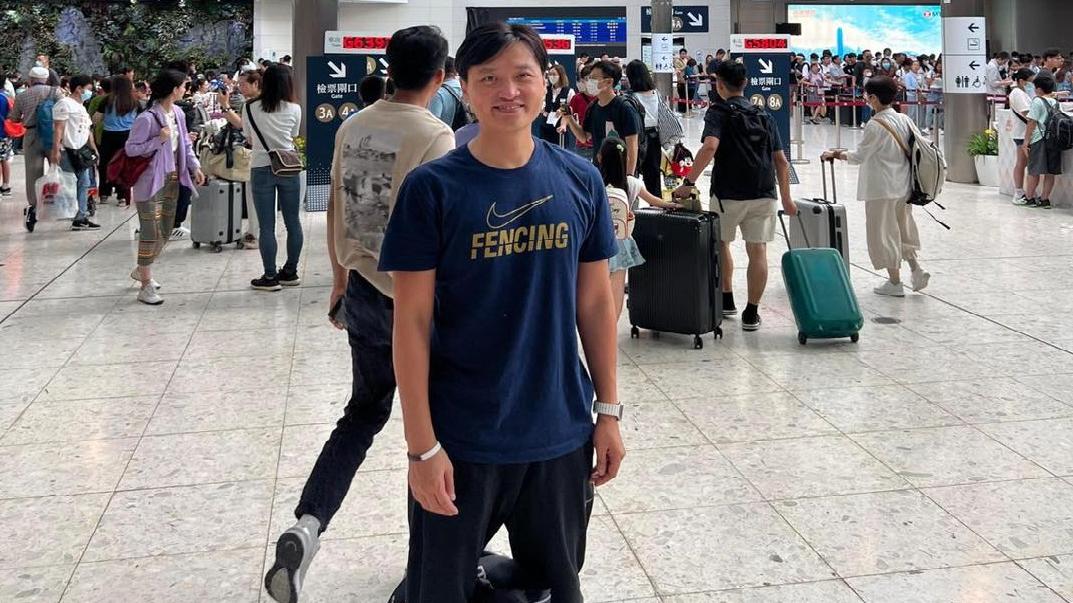 立法會議員鄭泳舜回到家鄉汕頭濠江。(鄭泳舜FB)