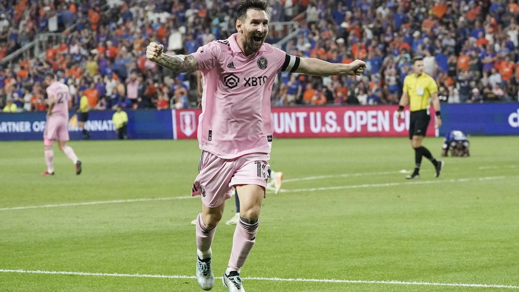 美斯帶領國際邁亞密晉級第二項盃賽決賽。(美聯社)