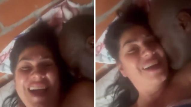 哈拉米略自拍與男友在床上親熱的短片，向支持者拉票。(互聯網)