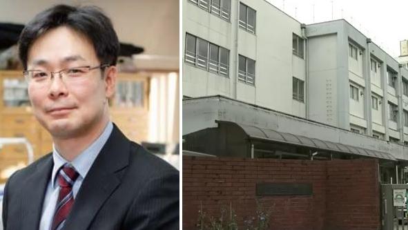 北村比左嘉現任職東京練馬區立三原台中學(右)校長。(互聯網)