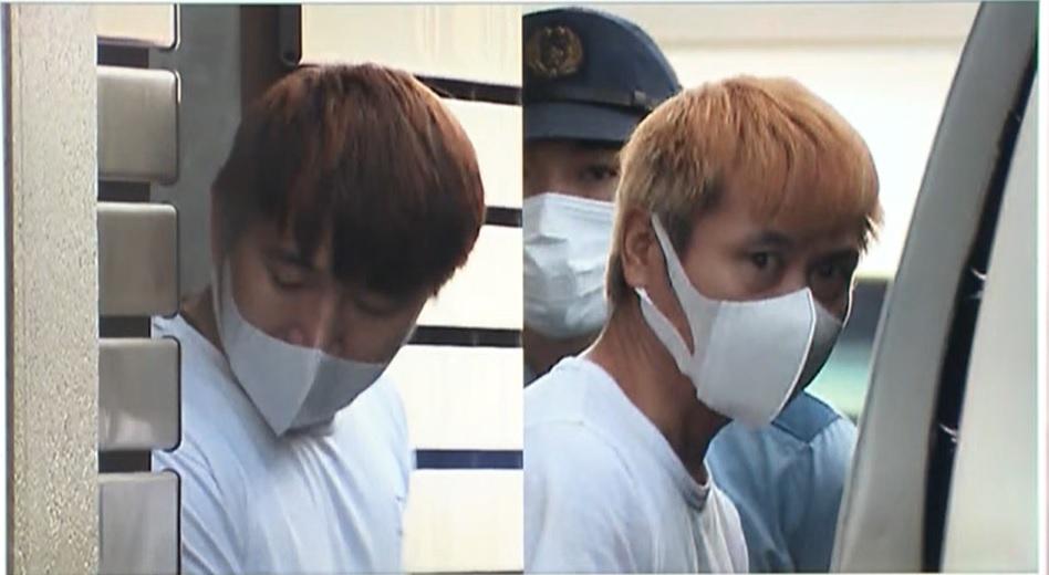 兩名中國籍男子在日本涉嫌偷桃被捕。(ANN截圖)