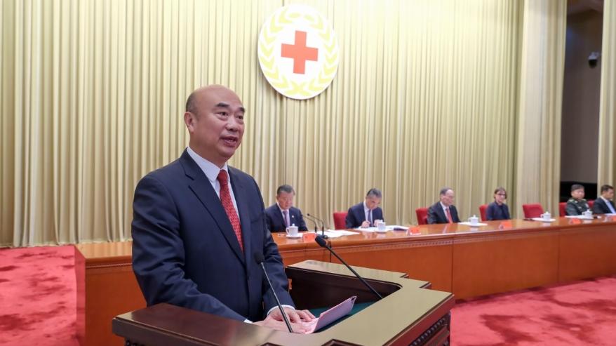 朝中社：劉國中將率領中國黨政代表團訪問北韓。(新華社)