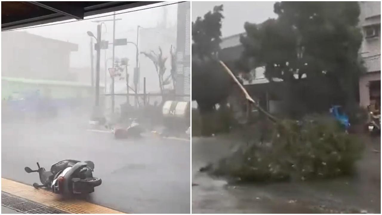 事隔4年再有颱風登陸台灣，台南最少44人傷。(X)