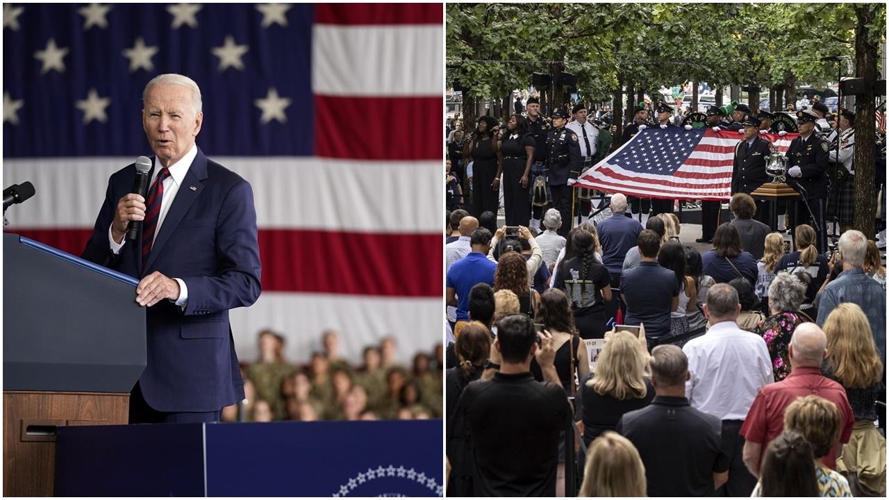 911事件22周年，拜登籲警惕極端主義和政治暴力。(AP)