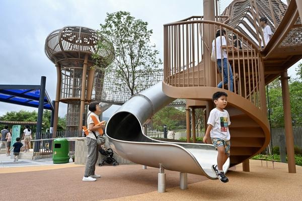 渠務署泵房上建公園 甯漢豪：項目體現一地多用 提供意想不到休憩空間 (政府新聞網圖片)