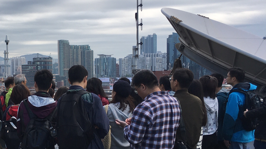 天文台將在10月至11月舉辦天氣觀測課程，學員可進行實地天氣觀測練習。(政府新聞處圖)