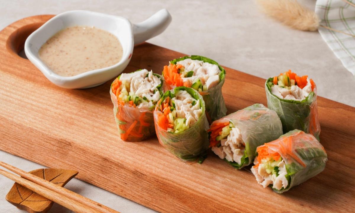 簡易食譜｜雞柳米紙卷伴胡麻醬 日本廚師Keisan教你健康清爽家常菜