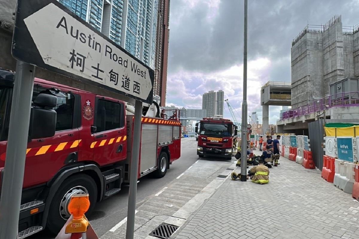 柯士甸道西一個工地，有工人懷疑吸入沼氣不治。