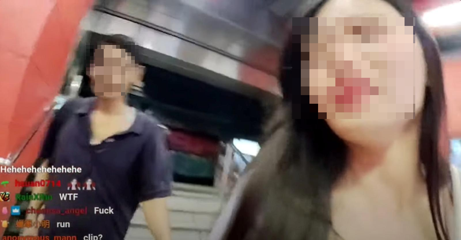  南韓女直播主中環疑被胸襲　涉案印度裔男子獲保釋不得離港(網上影片截圖)