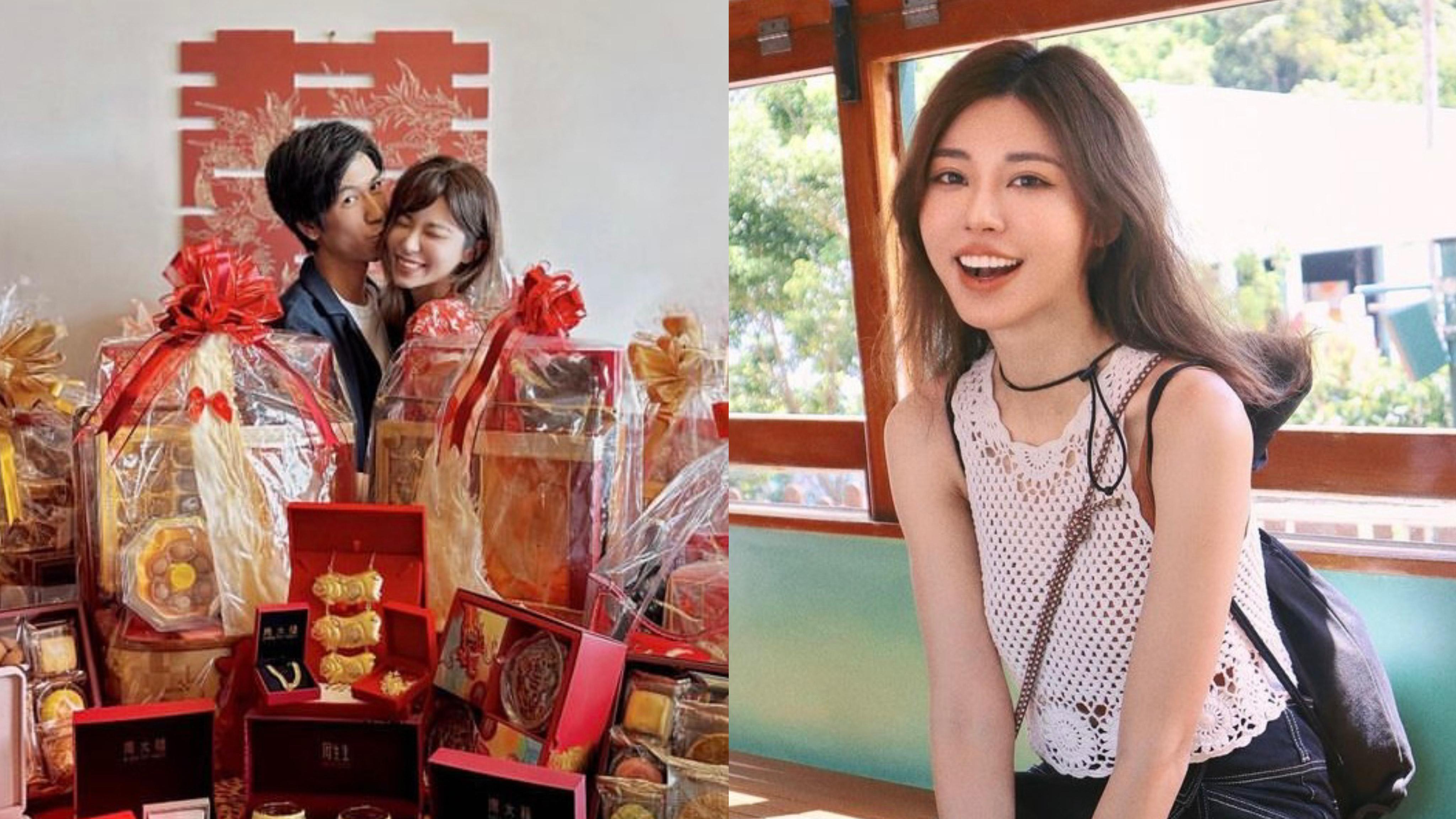 前《東張》女神林泳淘與老公補辦婚禮　過大禮曬滿枱金器：我哋下月見