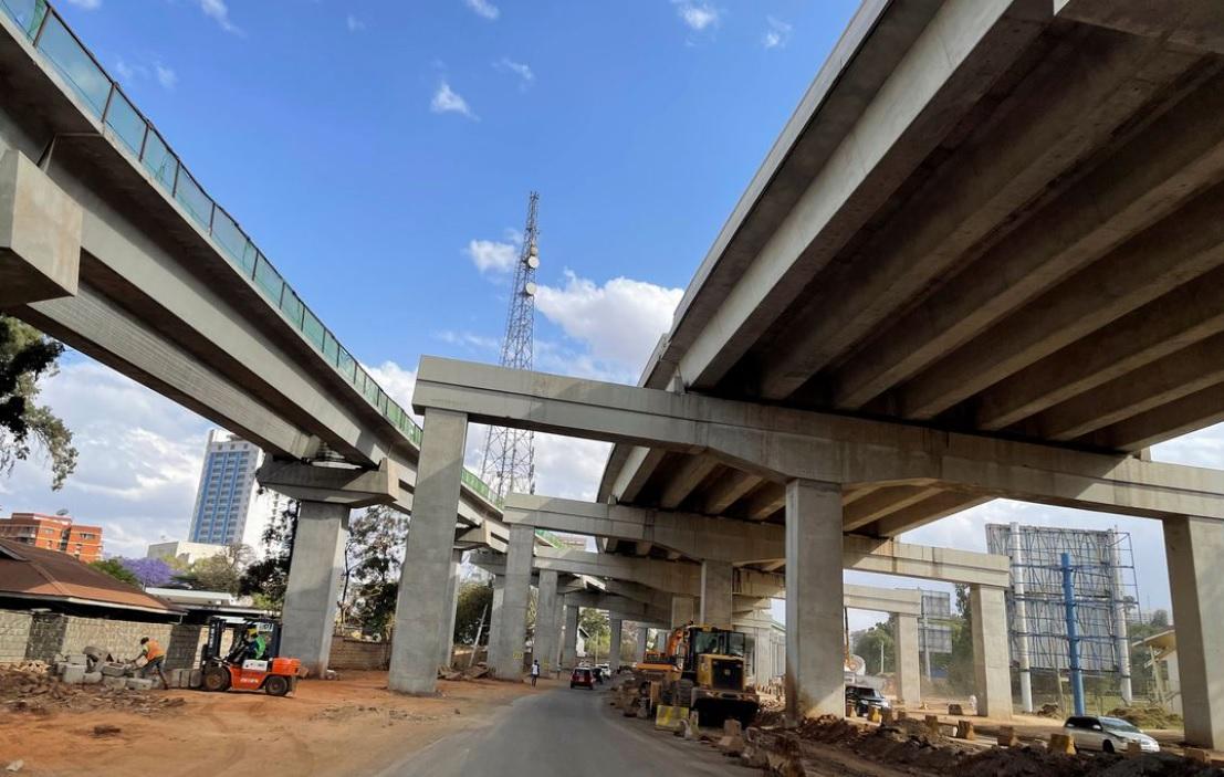 肯尼亞政府與中國路橋工程有限責任公司合作的內羅畢高速公路興建項目。(資料圖片)