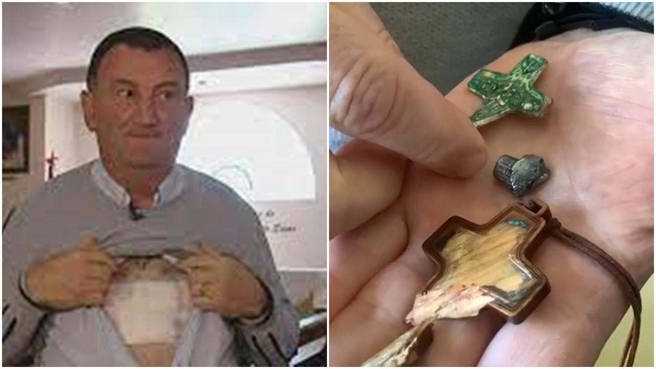 十字架擋子彈，巴西牧師遇槍劫不難不死。(網上圖片)