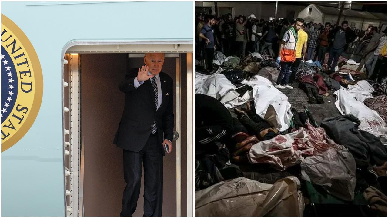 加沙醫院遇襲打亂出訪行程，約旦四方峰會取消，拜登命蒐爆炸情報。