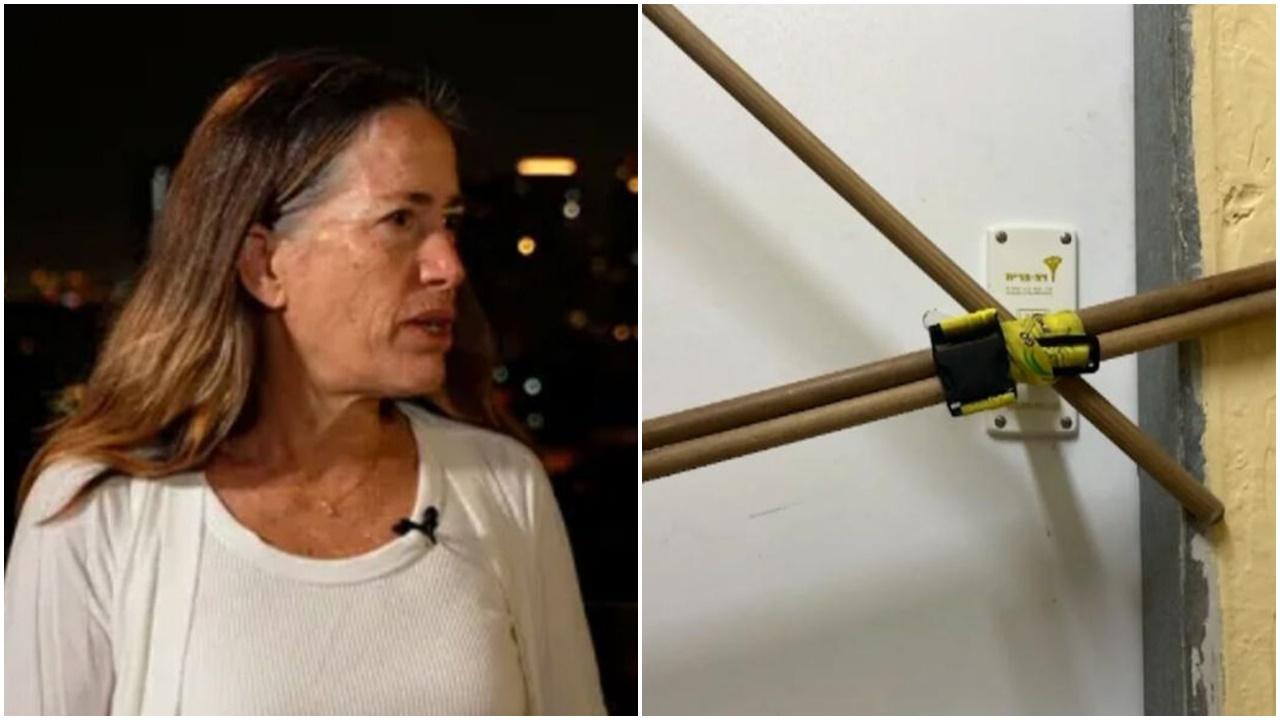 以色列婦靠麵粉棍Dyson吸塵機卡實大門，逃過哈馬斯屠殺。(X)