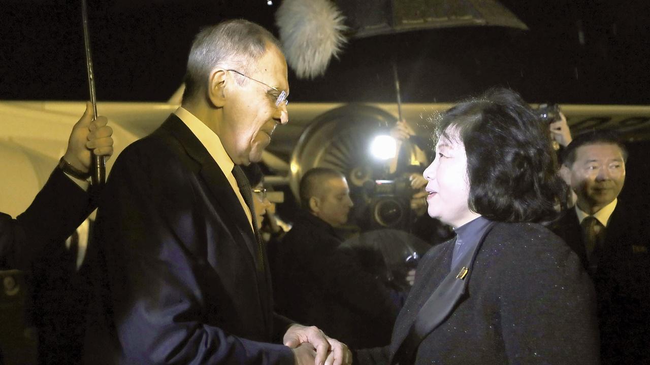 拉夫羅夫訪問北韓，感謝平壤支持俄羅斯在烏「特別軍事行動」。(AP)