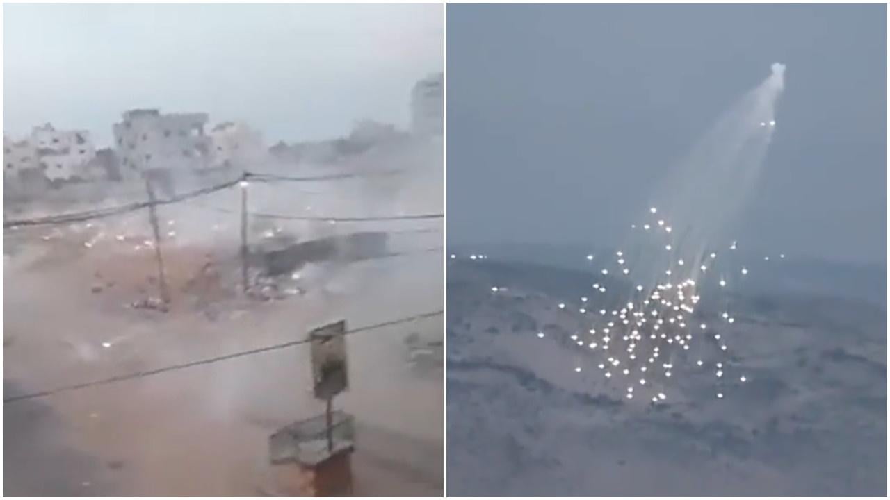 以色列被指使用國際禁用「白磷彈」。(X)