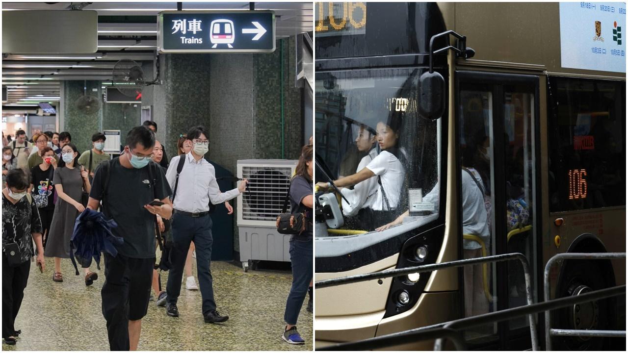 颱風小犬｜8號風球過後市民上班逼爆巴士和港鐵