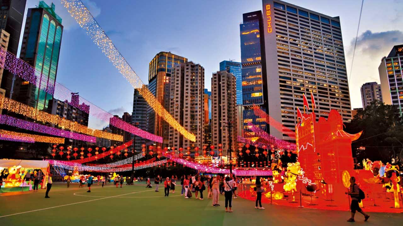 中秋節和國慶當晚的夜繽紛