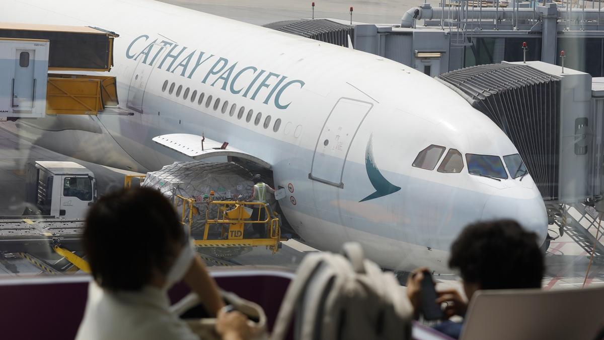 國泰航空一班客機起飛後遇上氣壓問題，最終要折返本港。(資料圖片／林俊源攝)