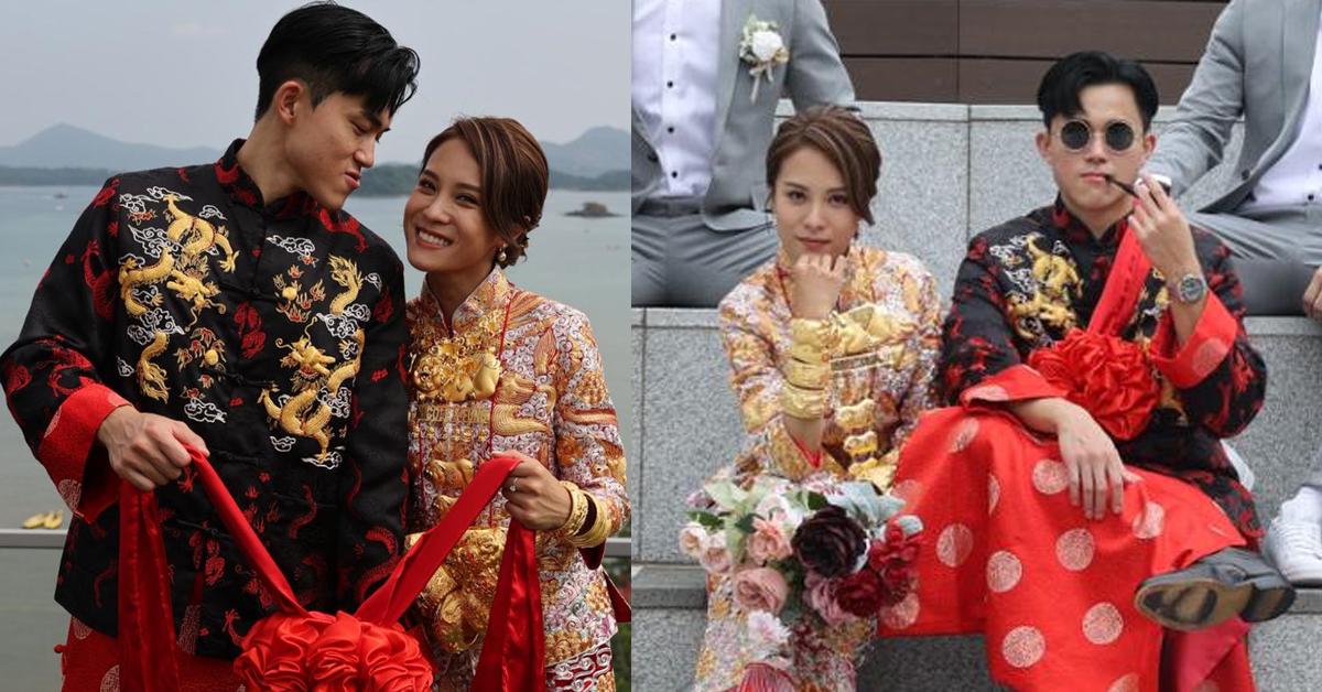 前主播丘靜雯成身金器出嫁 老公戴黑超擔煙斗搶FO