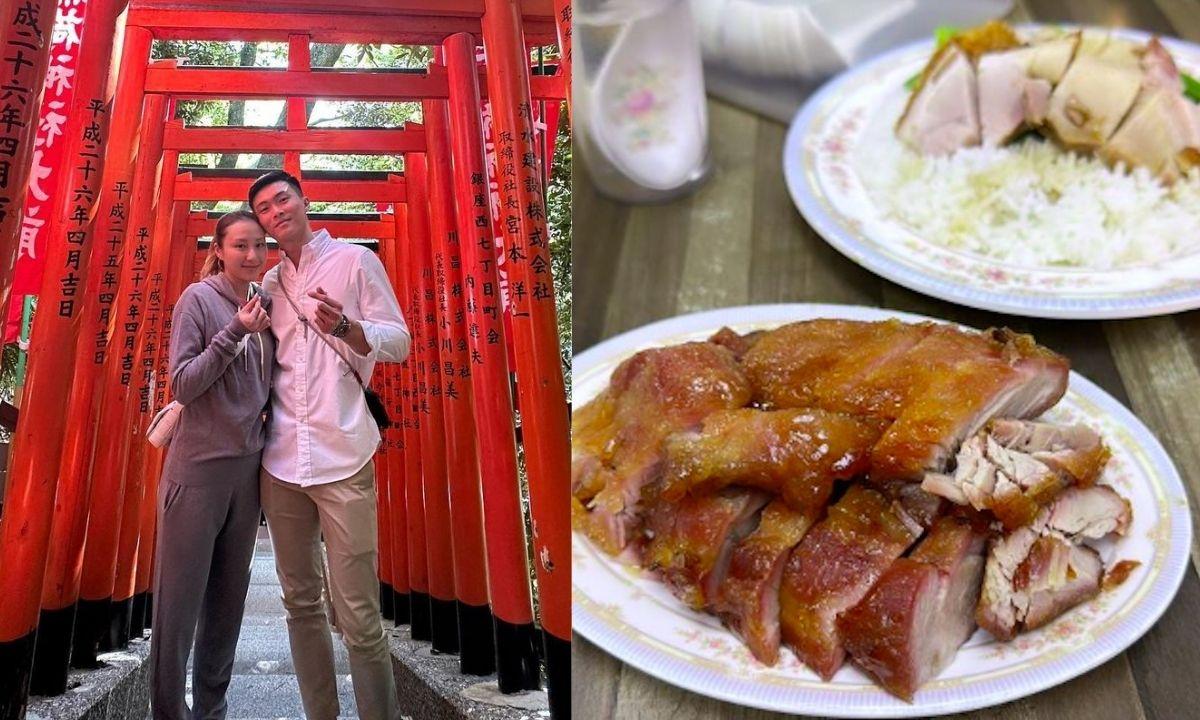 何超雲偕消防員未婚夫貼地放閃 二人共享一碟燒味飯獲讚體貼又幸福        