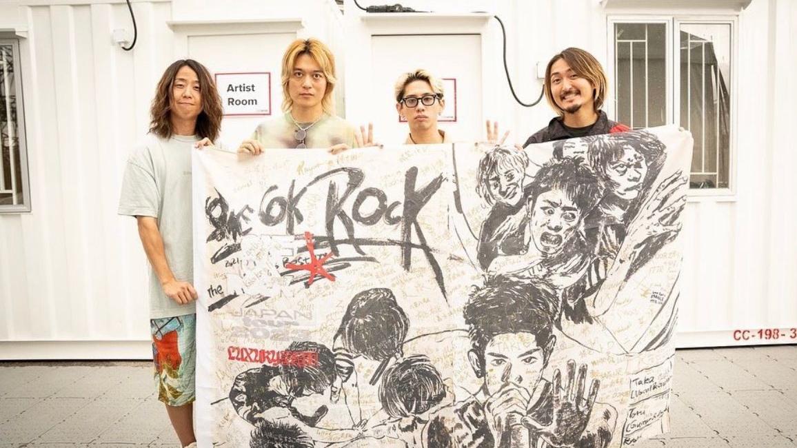 颱風小犬｜ONE OK ROCK現身中環海濱 Taka承諾今年內回來見歌迷