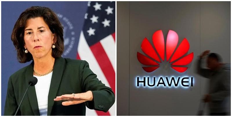 美國商務部長雷蒙多表示，中國電訊設備生產商華為在芯片上取得突破的消息「令人不安」，表明美國需要動用其他工具實施出口管制。（路透社資料圖片）