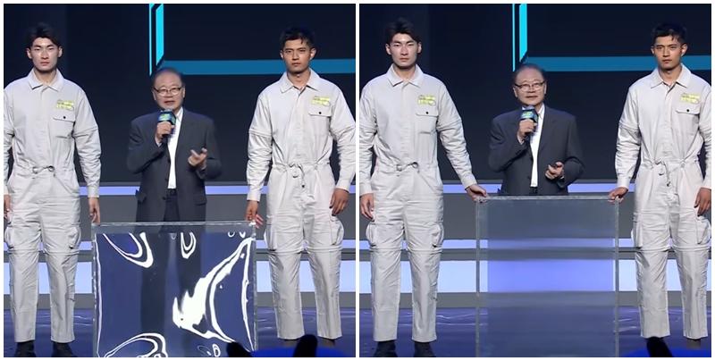 中國科學院院士褚君浩上周六(28日)在北京舉辦的一場科學活動上當場示範「隱身術」