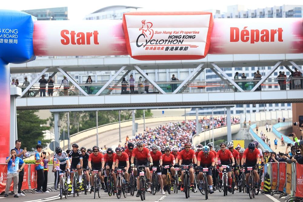 香港單車節今日再展開。(中新社)