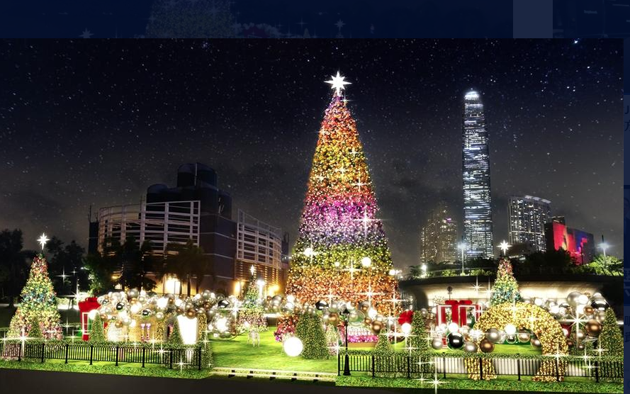 全港最高聖誕樹將於明天開放。（旅發局）