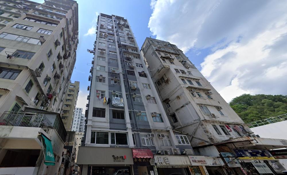 深水埗嘉安大廈升降機4條纜索斷裂無人受傷，機電署正調查事件。(Google Map)