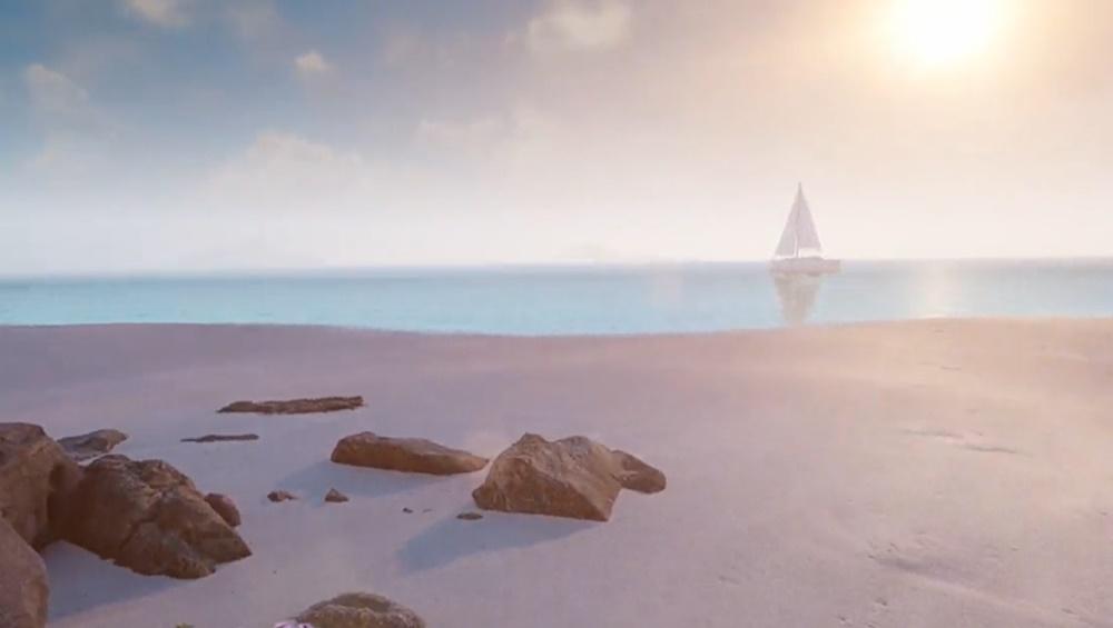 愛犬離世7個月，男子建立虛擬海灘「重聚」。(X)