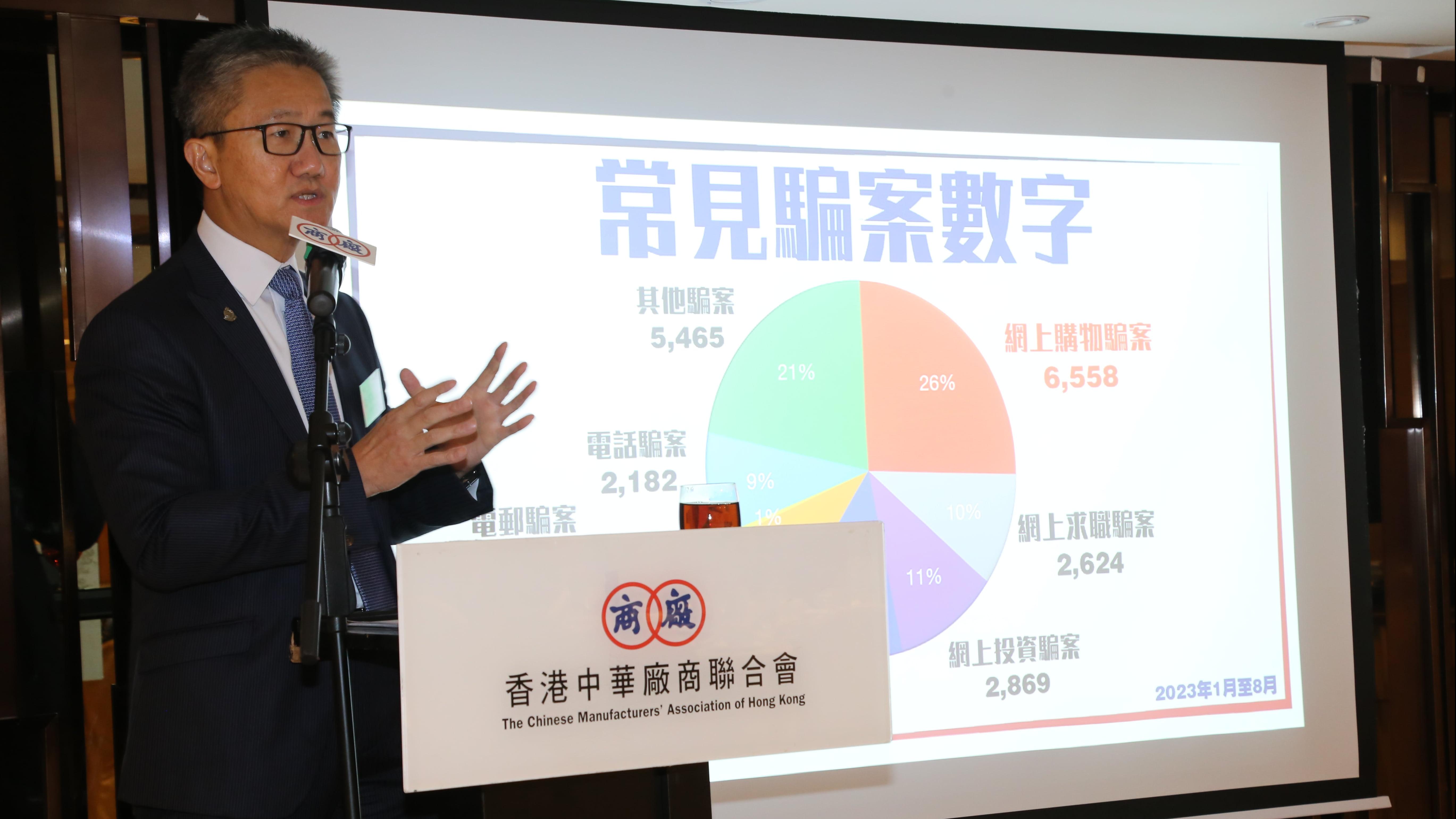 今年首8個月錄逾2萬宗騙案涉款42億元　蕭澤頤：「防騙鐵三角」需緊密合作