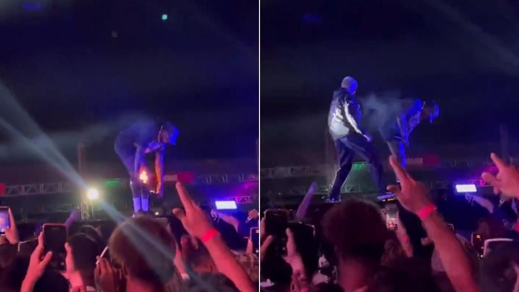 瓊加嚇到當眾將褲子脫下。（圖／翻攝自X@FOFOQUEl）