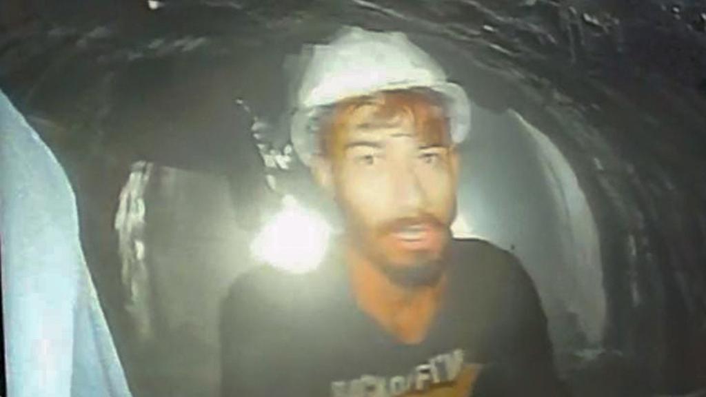 印度首次取得被困多日工人的影像。(美聯社)