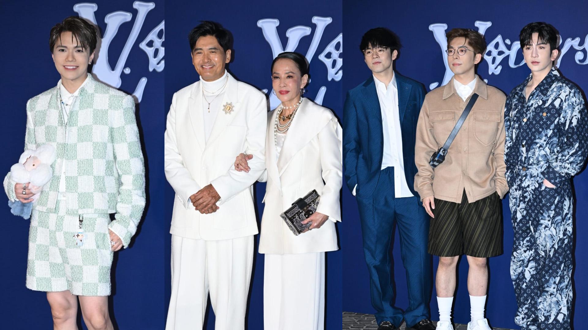 LV時裝秀｜發哥發嫂軒仔淺色造型最搶鏡 MIRROR三子各有特色(多圖)