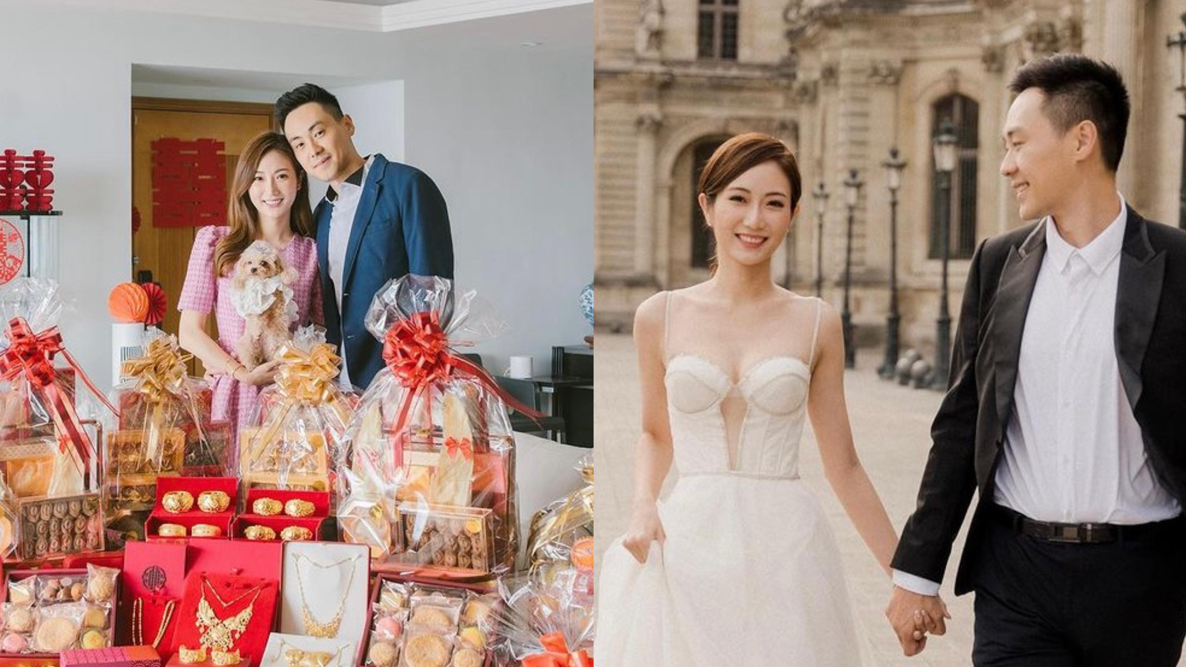 蔡嘉欣12月做人妻 過大禮曬滿枱金器被指「土豪」