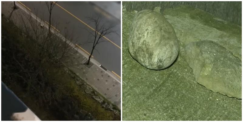 首爾小學生10樓擲石砸死七旬翁 (電視截圖)