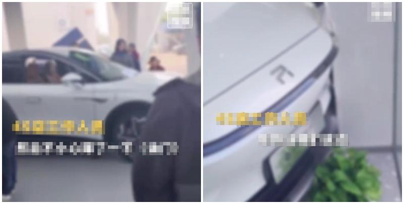 上海頑童陪父母逛車展  誤開動車輛直撞牆壁