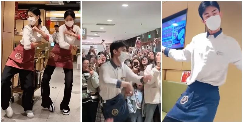 內地多個城市的海底撈分店侍應大跳名為「科目三」的舞蹈，於社交平台抖音爆紅