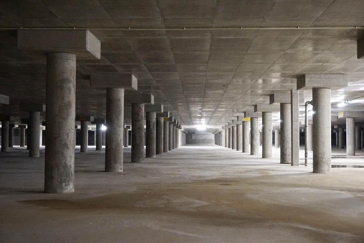 跑馬地地下蓄洪池今年9月儲水量曾達到其最大設計容量。(甯漢豪網誌圖片)