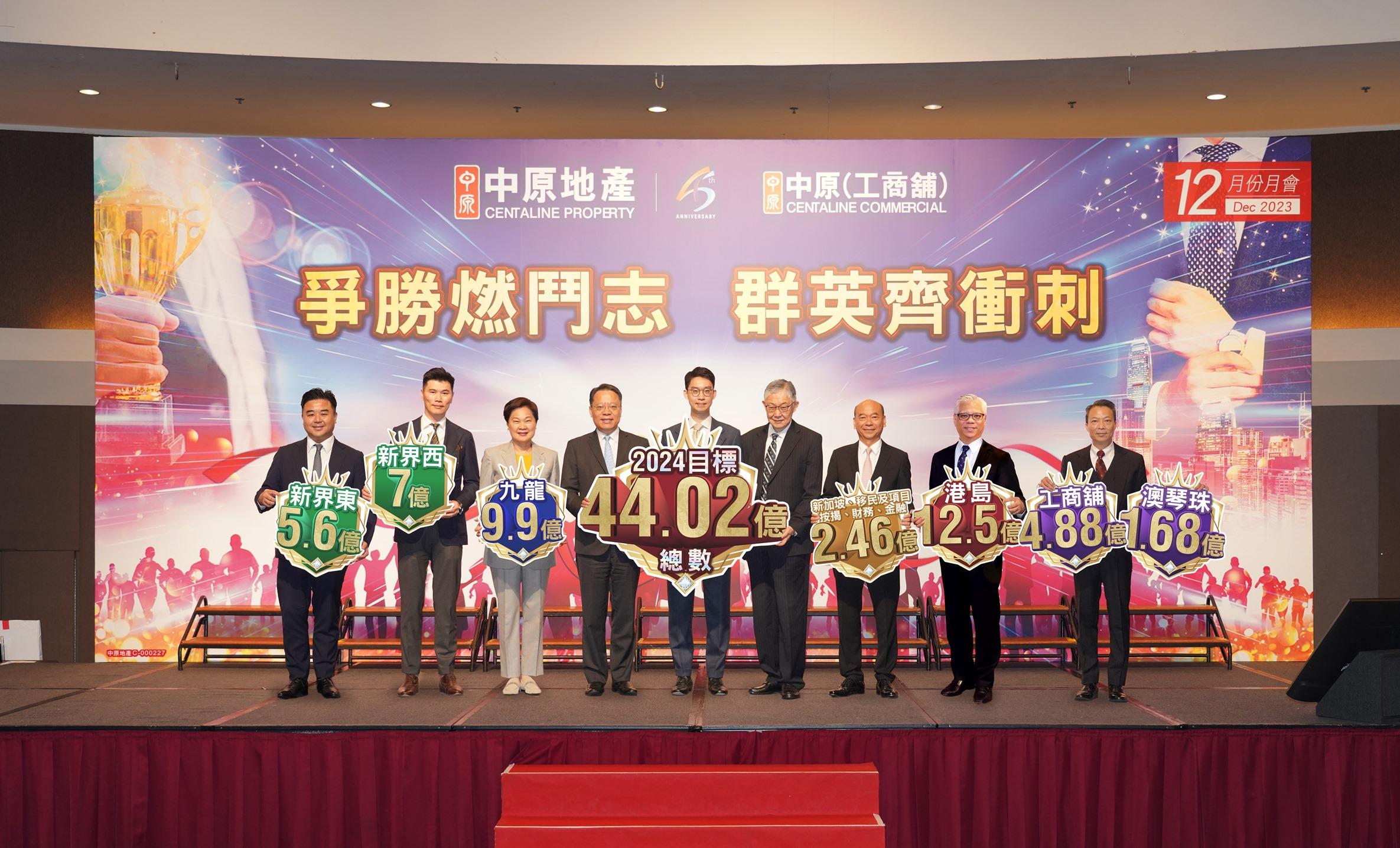 中原地產香港2024年目標44億元｜代理動態